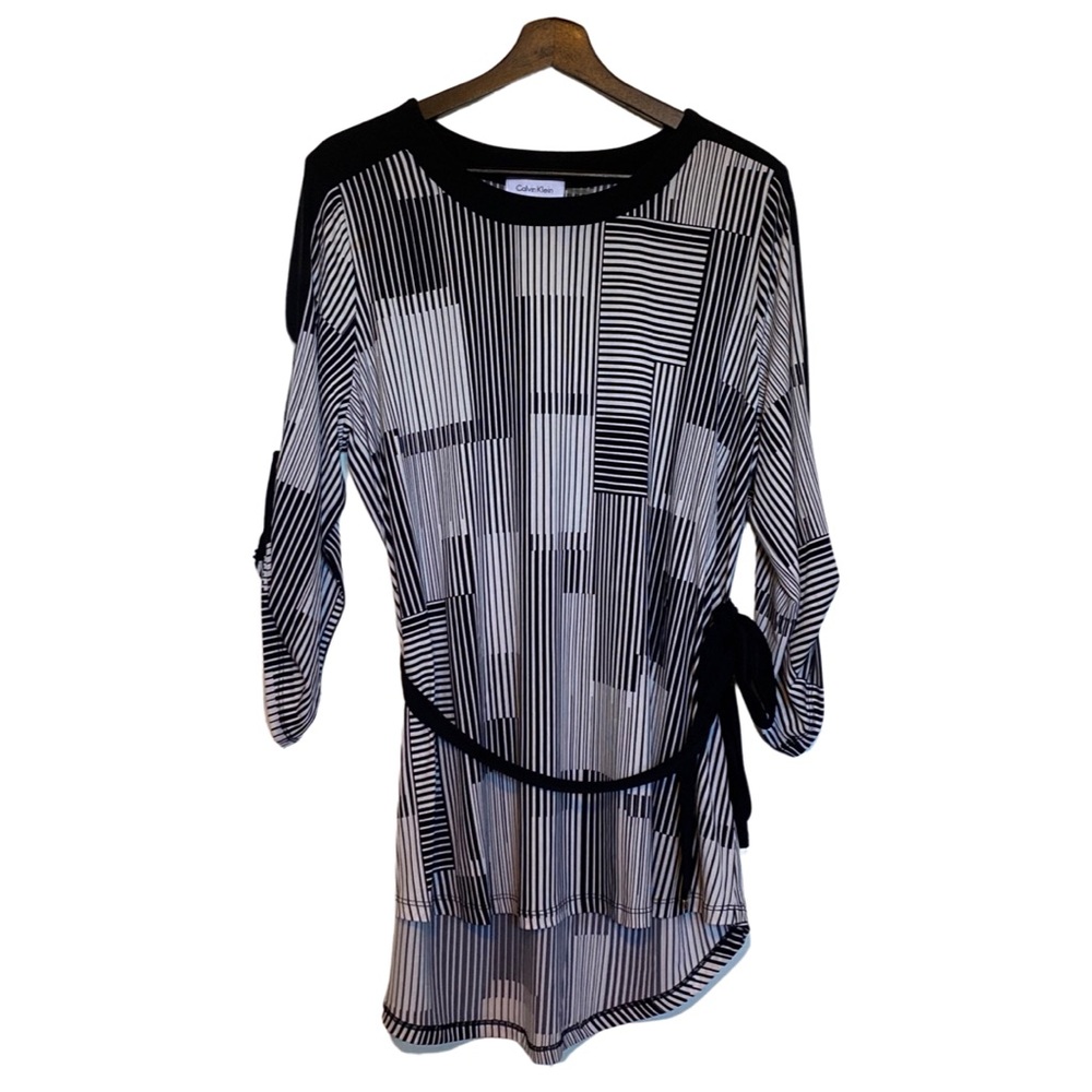 Calvin Klein plus top with belt